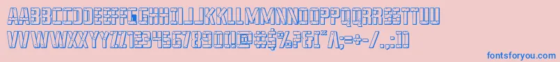 franknplank3dbold Font – Blue Fonts on Pink Background