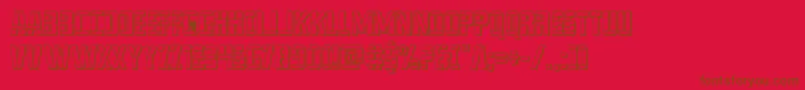franknplank3dbold Font – Brown Fonts on Red Background