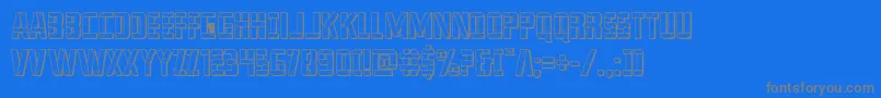 Шрифт franknplank3dbold – серые шрифты на синем фоне