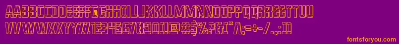 franknplank3dbold Font – Orange Fonts on Purple Background
