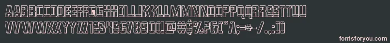 franknplank3dbold Font – Pink Fonts on Black Background