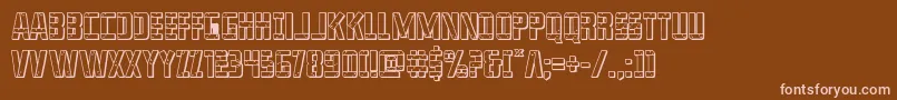 franknplank3dbold Font – Pink Fonts on Brown Background