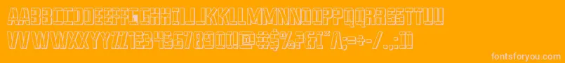 franknplank3dbold Font – Pink Fonts on Orange Background