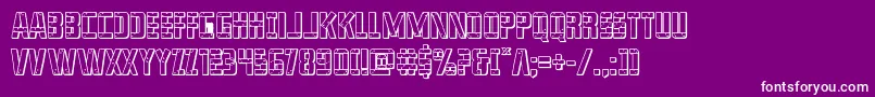 Więcej informacji o czcionce franknplank3dbold Czcionka franknplank3dbold – białe czcionki na fioletowym tle