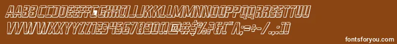 フォントfranknplank3dboldital – 茶色の背景に白い文字
