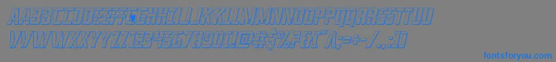 franknplank3dital Font – Blue Fonts on Gray Background