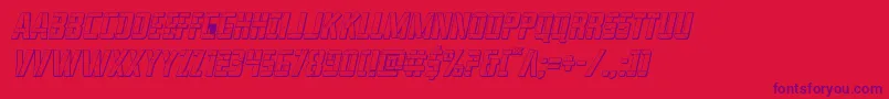 franknplank3dital Font – Purple Fonts on Red Background