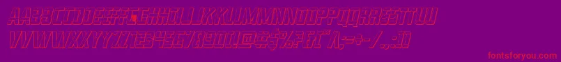 franknplank3dital Font – Red Fonts on Purple Background