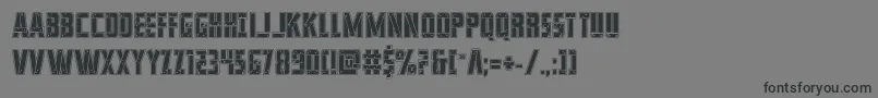 フォントfranknplankacad – 黒い文字の灰色の背景