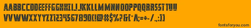 franknplankacad Font – Black Fonts on Orange Background