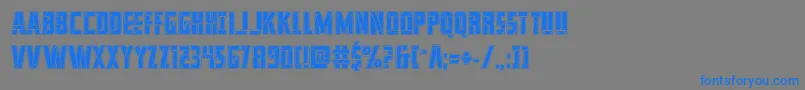 フォントfranknplankacad – 灰色の背景に青い文字