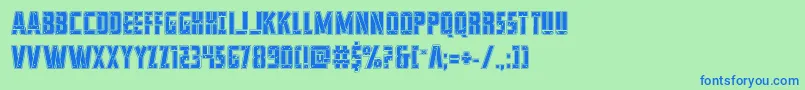 franknplankacad Font – Blue Fonts on Green Background