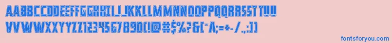 franknplankacad Font – Blue Fonts on Pink Background