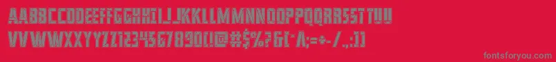 franknplankacad Font – Gray Fonts on Red Background