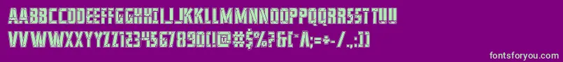 Шрифт franknplankacad – зелёные шрифты на фиолетовом фоне