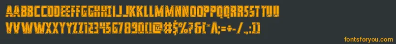 franknplankacad Font – Orange Fonts on Black Background