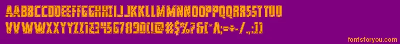 franknplankacad-fontti – oranssit fontit violetilla taustalla