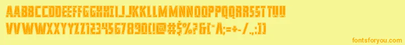 franknplankacad Font – Orange Fonts on Yellow Background