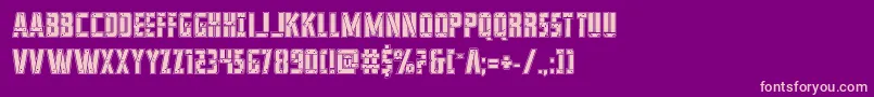 franknplankacad Font – Pink Fonts on Purple Background