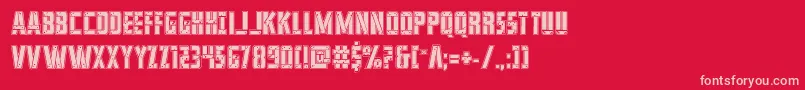 franknplankacad Font – Pink Fonts on Red Background