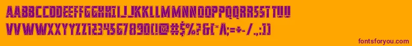 franknplankacad Font – Purple Fonts on Orange Background