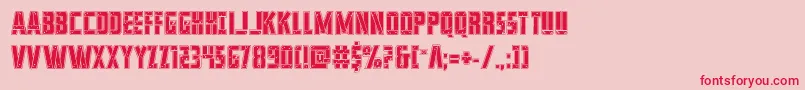 franknplankacad Font – Red Fonts on Pink Background