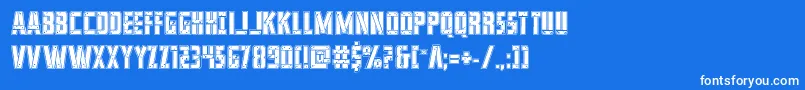 franknplankacad Font – White Fonts on Blue Background