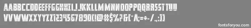 フォントfranknplankacad – 灰色の背景に白い文字