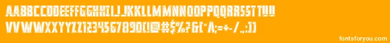 franknplankacad-fontti – valkoiset fontit oranssilla taustalla