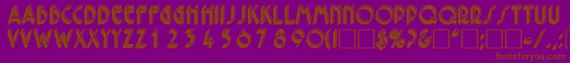 FeriodisplaycapssskRegular Font – Brown Fonts on Purple Background