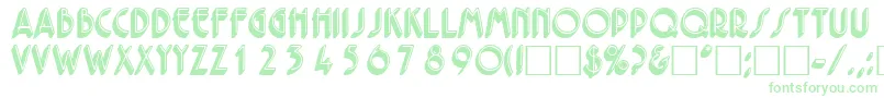 FeriodisplaycapssskRegular Font – Green Fonts on White Background