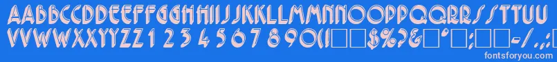 FeriodisplaycapssskRegular Font – Pink Fonts on Blue Background