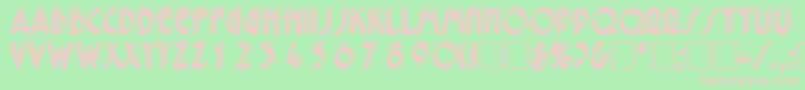 FeriodisplaycapssskRegular Font – Pink Fonts on Green Background