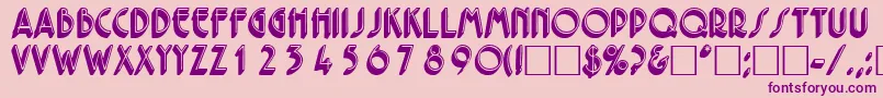 FeriodisplaycapssskRegular Font – Purple Fonts on Pink Background