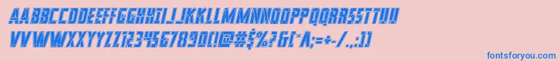 franknplankacadital Font – Blue Fonts on Pink Background