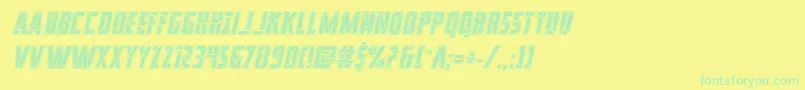 franknplankacadital Font – Green Fonts on Yellow Background