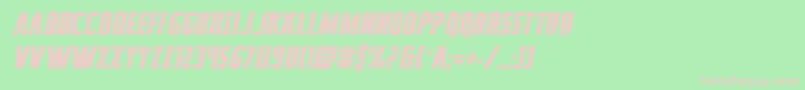 franknplankacadital Font – Pink Fonts on Green Background