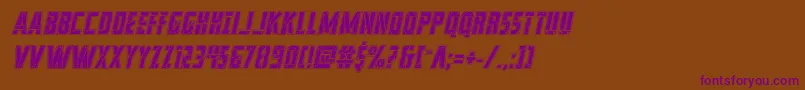 franknplankacadital Font – Purple Fonts on Brown Background