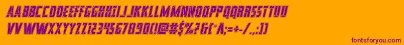 franknplankacadital Font – Purple Fonts on Orange Background