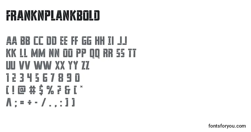 Шрифт Franknplankbold – алфавит, цифры, специальные символы