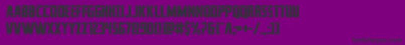 franknplankbold Font – Black Fonts on Purple Background