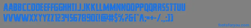 franknplankbold Font – Blue Fonts on Gray Background