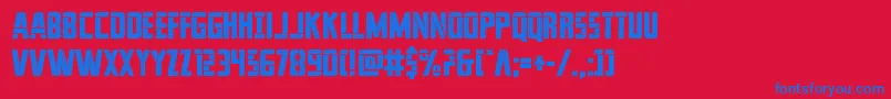 franknplankbold Font – Blue Fonts on Red Background