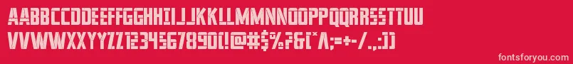 franknplankbold Font – Pink Fonts on Red Background