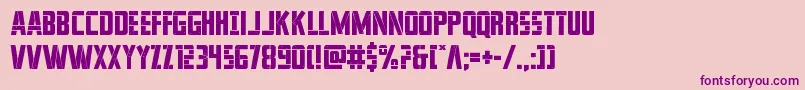 franknplankbold Font – Purple Fonts on Pink Background