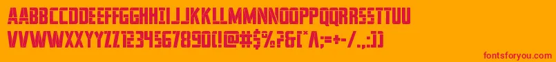 franknplankbold Font – Red Fonts on Orange Background