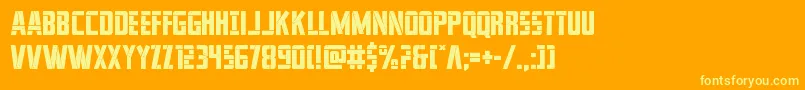 franknplankbold Font – Yellow Fonts on Orange Background