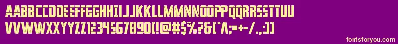 franknplankbold Font – Yellow Fonts on Purple Background