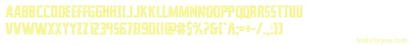 franknplankbold Font – Yellow Fonts on White Background