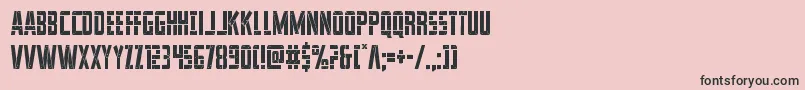 フォントfranknplankcond – ピンクの背景に黒い文字